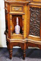 A Gorgeous Antique Carved Oak Parlor Cabinet 