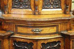 A Gorgeous Antique Carved Oak Parlor Cabinet 