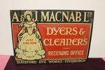 A J Macnab  Dyers Pictorial Enamel Sign