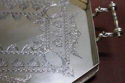 A Large Antique Silver Plated Serving Tray 