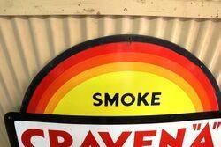 A Large Craven A Cigarettes Enamel Advertising Sign 