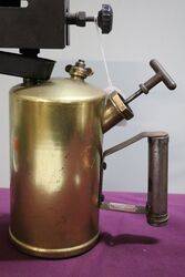 A Large Vintage Brass + Metal Vulcano Blowtorch 
