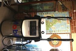 A Late Double 1960+39s Gilbarco Round T1 Mobil Petrol Pump 