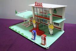 A Model Garage Surmounted With Esso Livery 