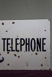 A National Telephone Service and39Public Telephoneand39 Enamel Sign 