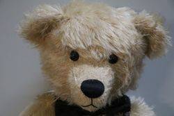 A New Zealand Natural Mohair Bear With Waist Coat By Robin Rive 