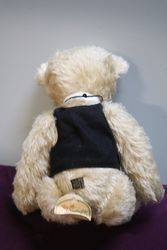 A New Zealand Natural Mohair Bear With Waist Coat By Robin Rive 