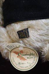 A New Zealand Natural Mohair Bear With Waist Coat By Robin Rive 