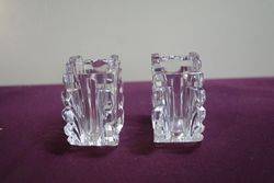 A Pair Of Cut Glass Toothpick Holders 