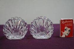 A Pair Of Cut Glass Toothpick Holders 