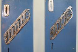 A Pair Of Wall Mounted Vending Machines FOr Matches + Woodbines Cigarettes 