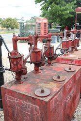 A Portable Triple Pump Oil Cart in Original Condition