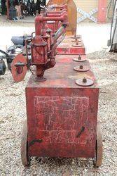 A Portable Triple Pump Oil Cart in Original Condition