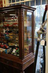 A Quality Antique French Walnut Shop Display Cabinet