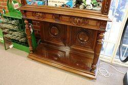 A Quality Antique French Walnut Shop Display Cabinet