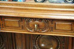 A Quality Antique French Walnut Shop Display Cabinet