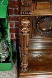 A Quality Antique French Walnut Shop Display Cabinet