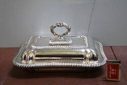 A Quality Antique Silver Plated Entree Dish and Cover 