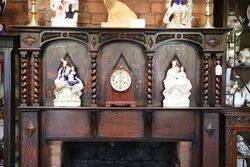 A Quality Early C20th Oak Barley Twist Fire Surround 