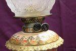 A Quality Hand Decorated Porcelain Double Burner Oil Lamp C190020
