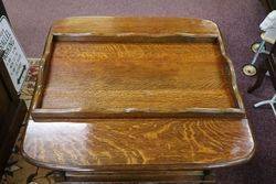 A Quality Tray Top Oak Tea Trolley