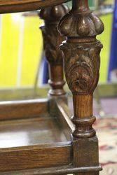 A Quality Tray Top Oak Tea Trolley