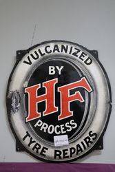 A Rare Harvey Frost Vulcanized Tyre Repairs Enamel Sign