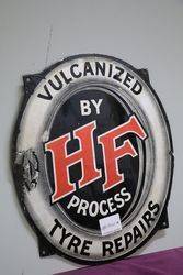 A Rare Harvey Frost Vulcanized Tyre Repairs Enamel Sign