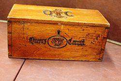 A Rare Late Victorian Queens Council Cigar Box With 2 Enamel Signs 