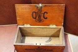 A Rare Late Victorian Queens Council Cigar Box With 2 Enamel Signs 