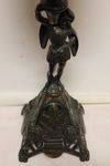 A Rare Victorian Lamp Cast Iron Base All Original C1890