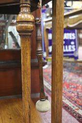 A Rare and Unusual Early 20th Century English Oak Corner Table Dinner Gong 