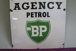 A Shell BP Agency Petrol Enamel Advertising Sign