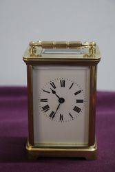 A Small Antique French Brass Carriage Clock  