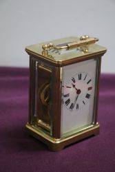 A Small Antique French Brass Carriage Clock  