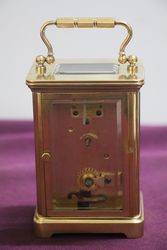 A Small Antique French Brass Carriage Clock  