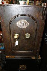 A Small Antique Metal Safe 