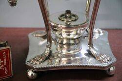 A Small Antique Silver Plate Ring Handle Samovar 