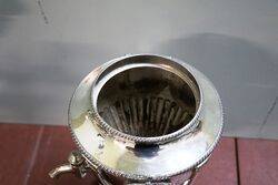 A Small Antique Silver Plate Ring Handle Samovar 