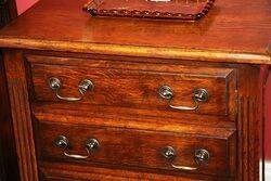 A Small C20th Oak File Cabinet 