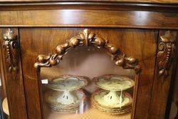 A Small Victorian Burr Walnut Credenza