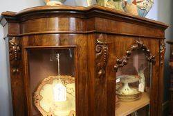 A Small Victorian Burr Walnut Credenza