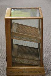 A Small Waterman+39s Ideal Fountain Pen Shop Display Cabinet 