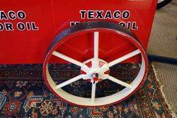 A Stunning 3 Pump Texaco Oil Cart