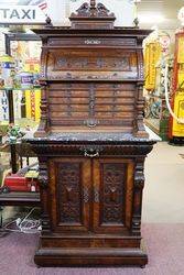 A Stunning Antique Walnut Dental Cabinet 