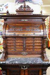 A Stunning Antique Walnut Dental Cabinet 