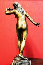 A Stunning Bronze Nude Figure of a Woman