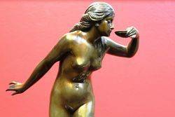 A Stunning Bronze Nude Figure of a Woman