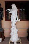 A Stunning White Marble Statue of a Maiden