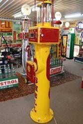 A Stunningly Restored GEX Letterbox Petrol Pump In Shell Livery
